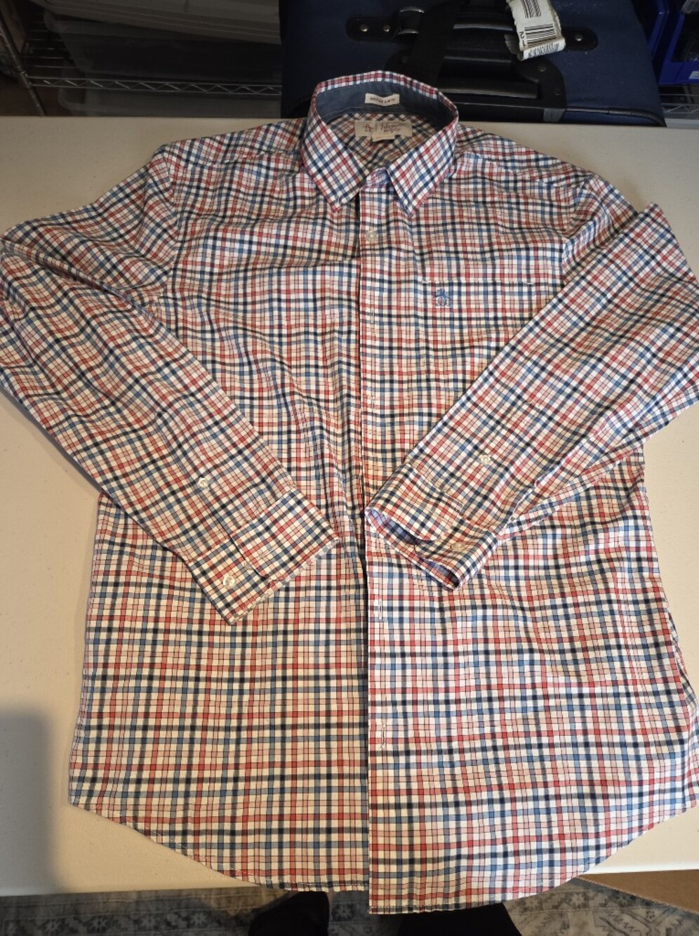 Peguin By Munsingwear Button-Down Plaid Men's Shirt
